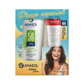 Anasol Juliana Paes Kit FPS 50 Corporal 200g + FPS 50 Facial 60g